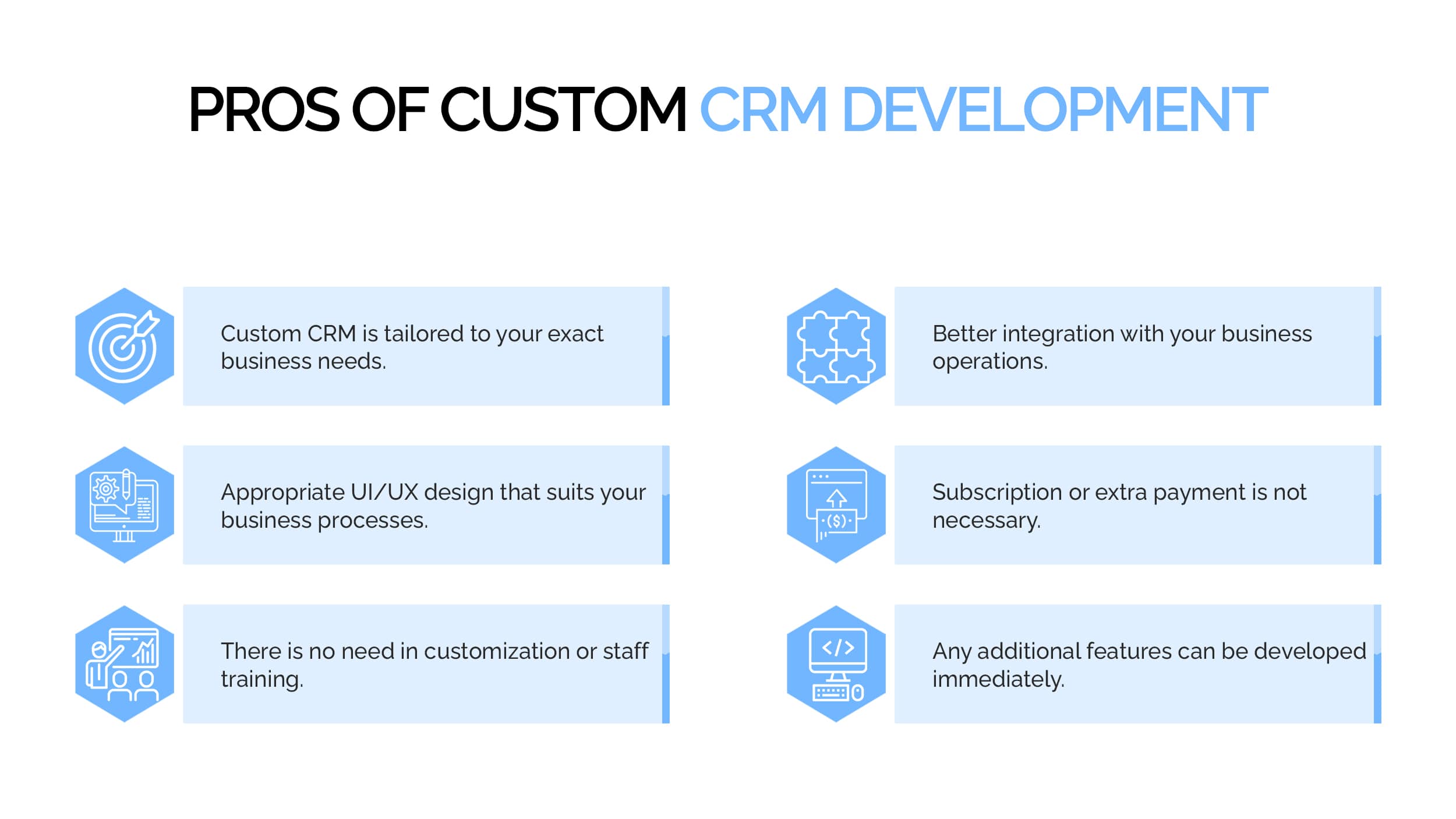 Pros of custom CRM Development