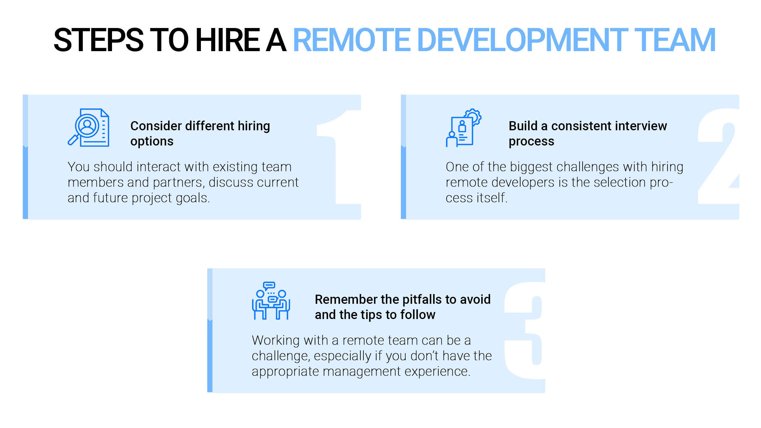 Steps to hire a remote development team